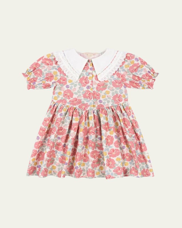 Girl's Coeur Multicolor-Print Dress, Size 18M-10